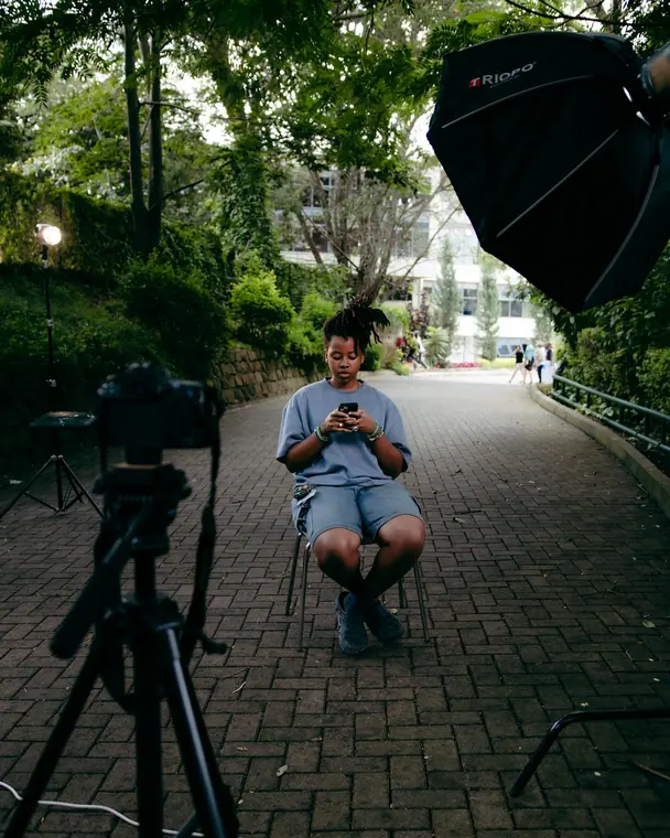 Behind the scenes: lighting setup on location